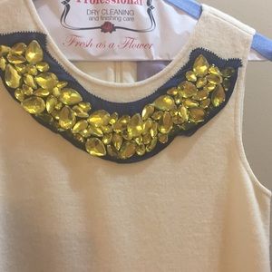 Vera Wang - Soft white wool shift dress